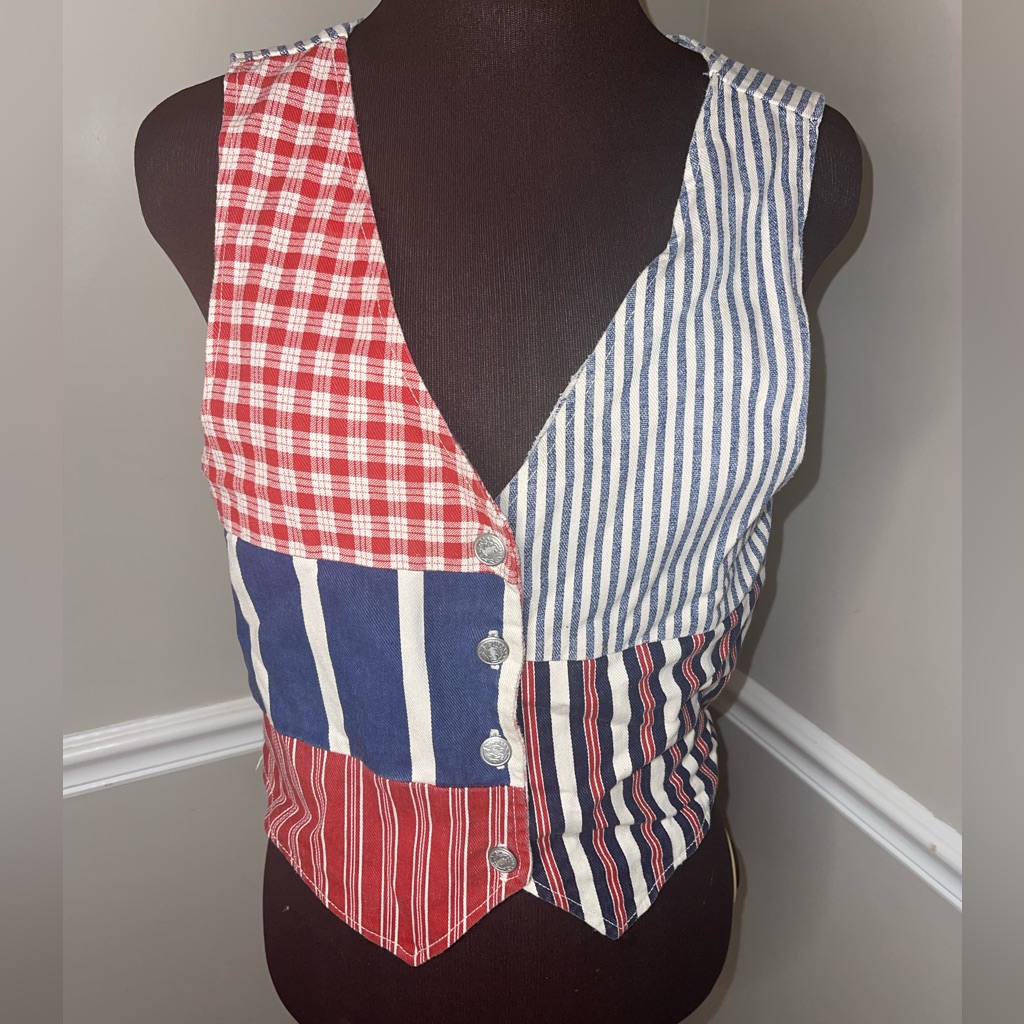 Vintage NikiLee Patriotic Vest M Made In Usa Vintage NikiLee Patriotic Vest M Made In Usa